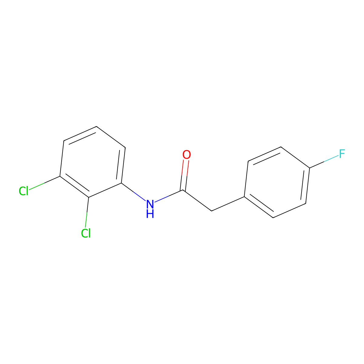 N-(2,3-dichlorophenyl)-2-(4-fluorophenyl)acetamide molecular structure, CAS 432527-44-1