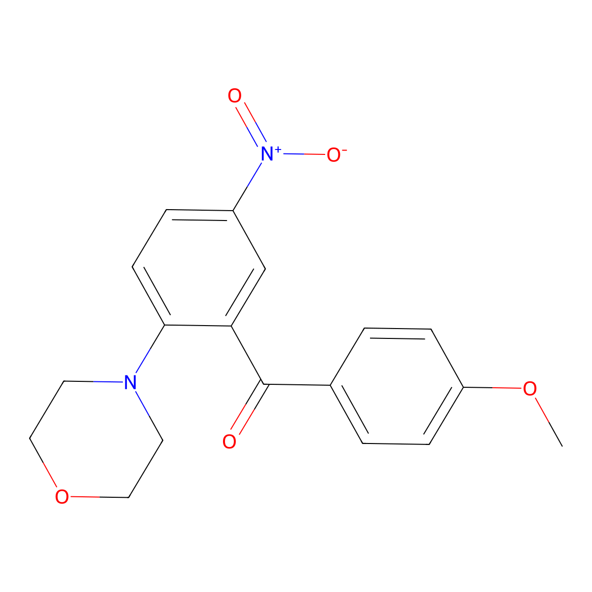 (4-Methoxyphenyl)-(2-morpholin-4-yl-5-nitrophenyl)methanone molecular structure, CAS 432527-47-4