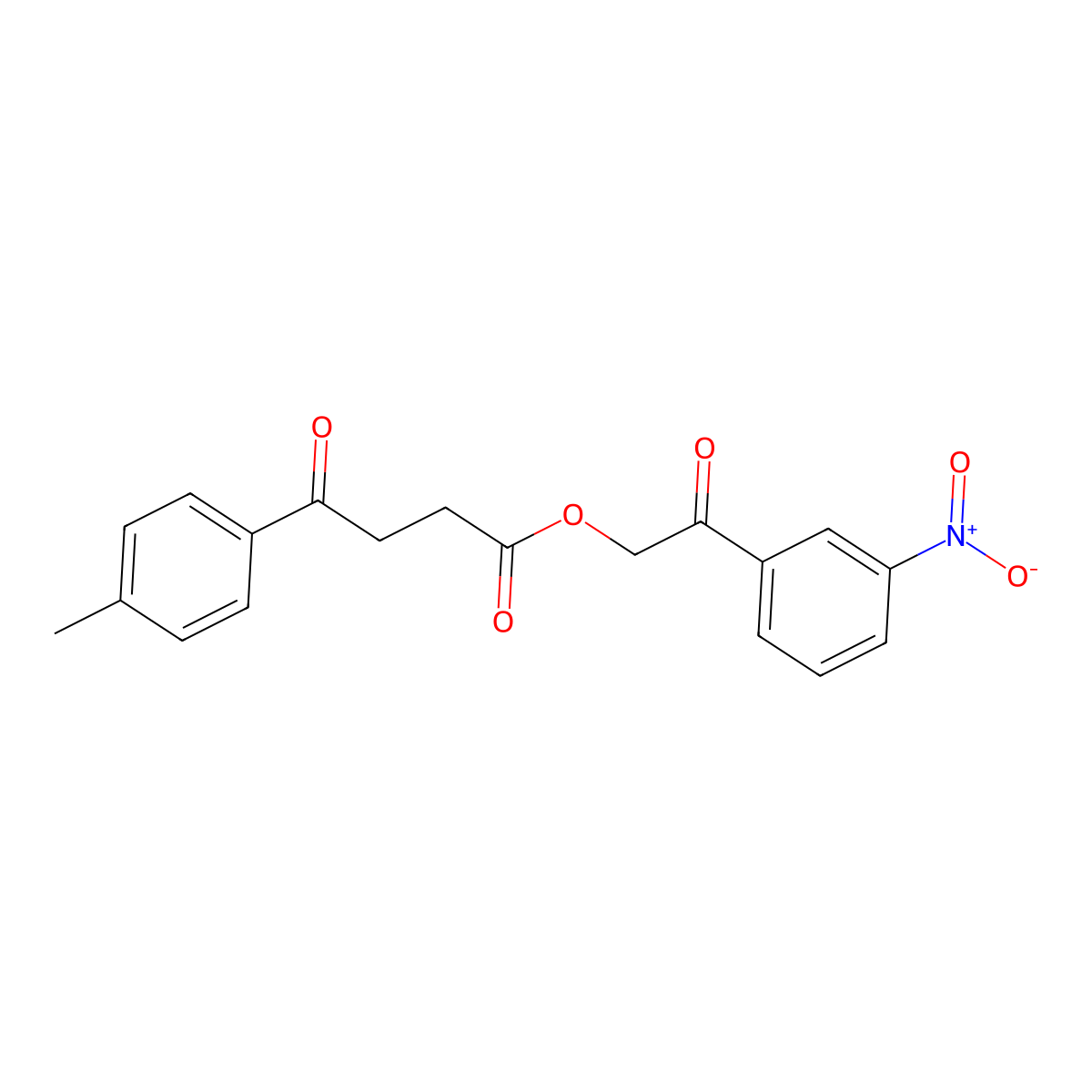 2-(3-Nitrophenyl)-2-oxoethyl 4-(4-methylphenyl)-4-oxobutanoate molecular structure, CAS 432527-54-3