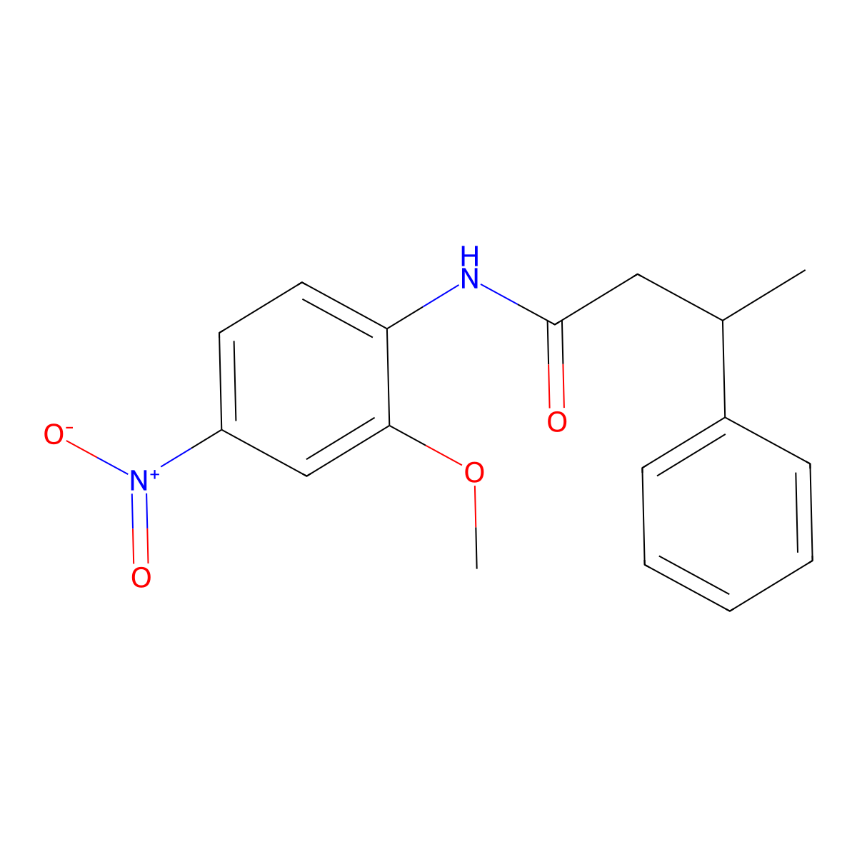 N-(2-methoxy-4-nitrophenyl)-3-phenylbutanamide molecular structure, CAS 432528-02-4