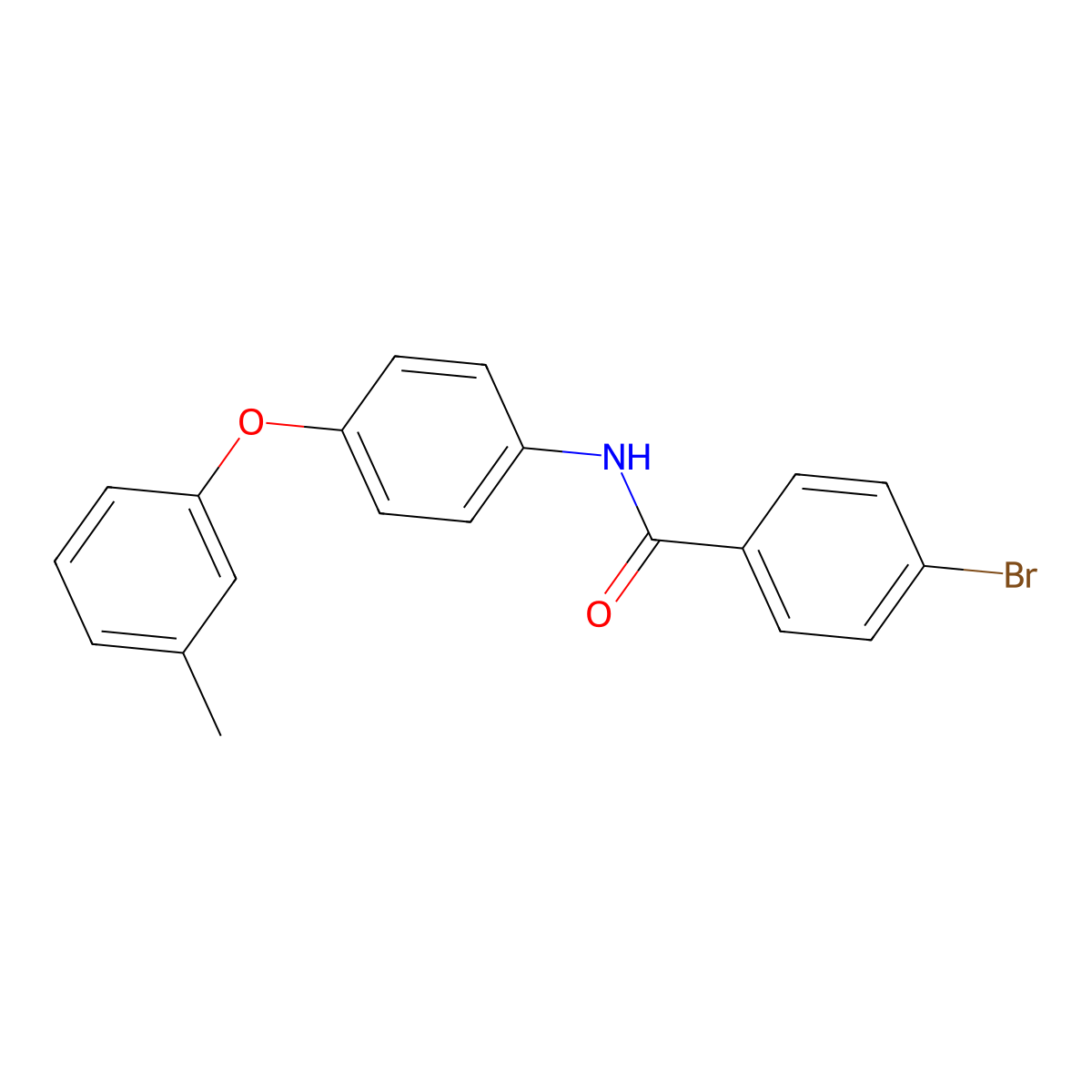 4-bromo-N-[4-(3-methylphenoxy)phenyl]benzamide molecular structure, CAS 432528-03-5