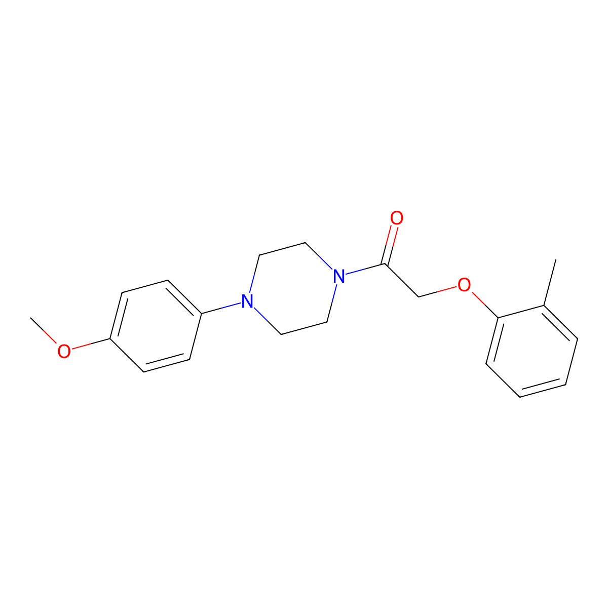 1-[4-(4-Methoxyphenyl)piperazin-1-yl]-2-(2-methylphenoxy)ethanone molecular structure, CAS 432528-11-5