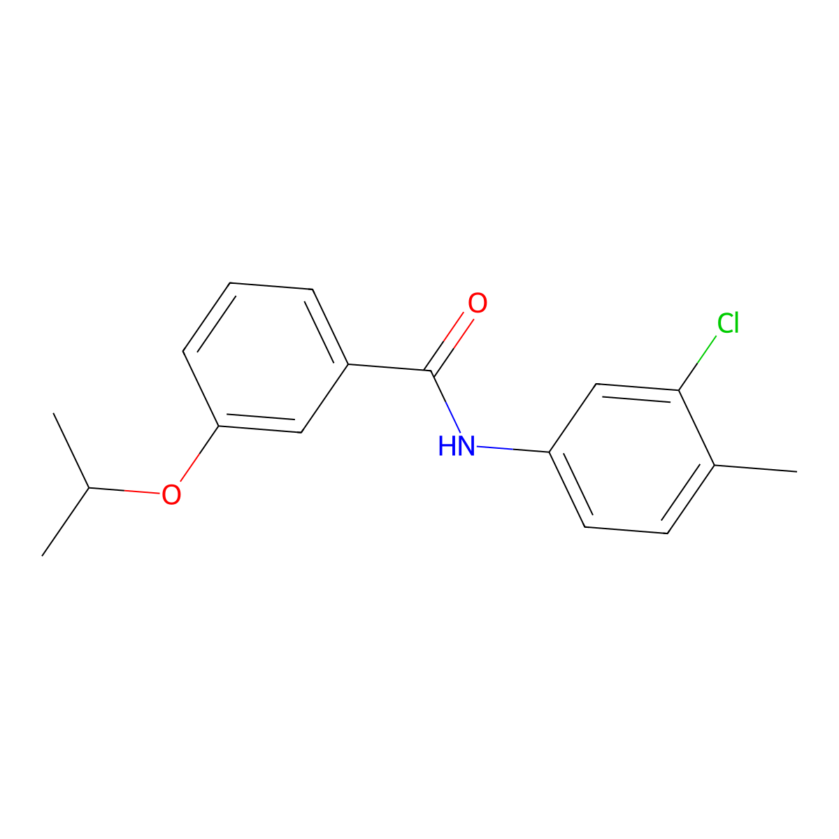 N-(3-chloro-4-methylphenyl)-3-propan-2-yloxybenzamide molecular structure, CAS 432528-36-4
