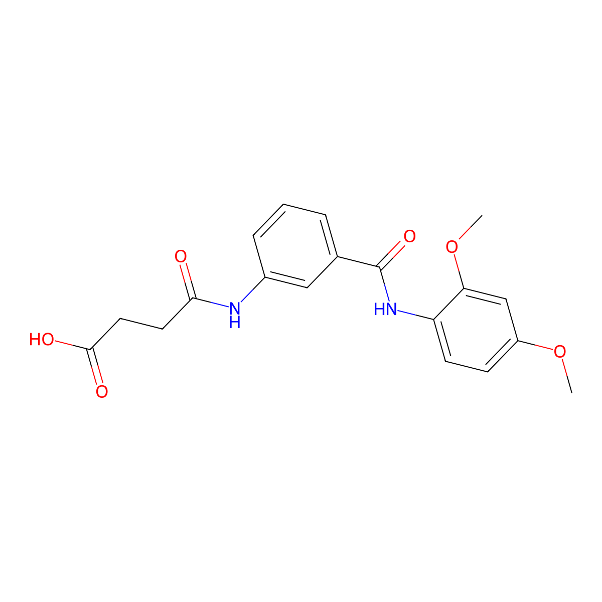 4-[3-[(2,4-Dimethoxyphenyl)carbamoyl]anilino]-4-oxobutanoic acid molecular structure, CAS 432528-43-3