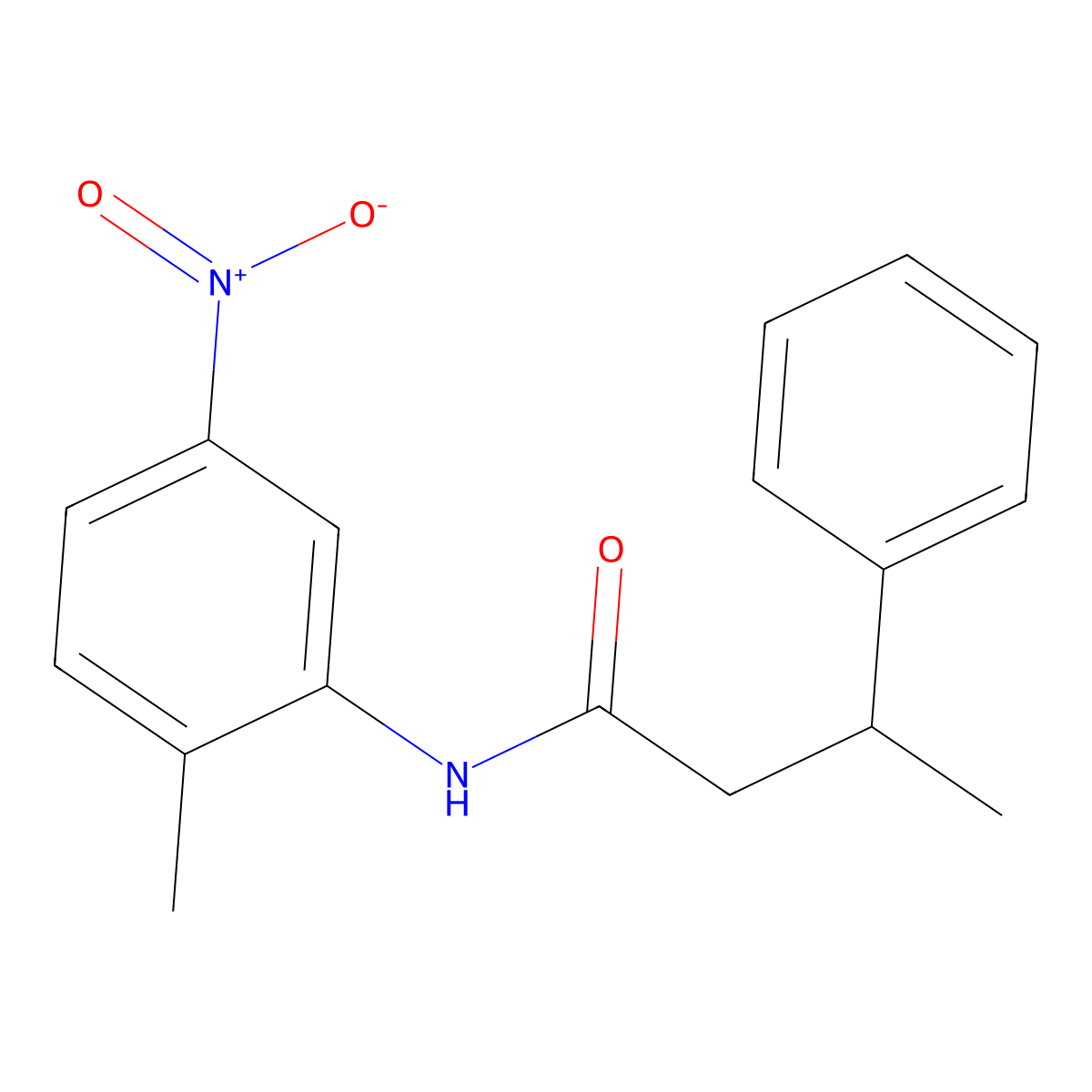 N-(2-methyl-5-nitrophenyl)-3-phenylbutanamide molecular structure, CAS 432528-53-5