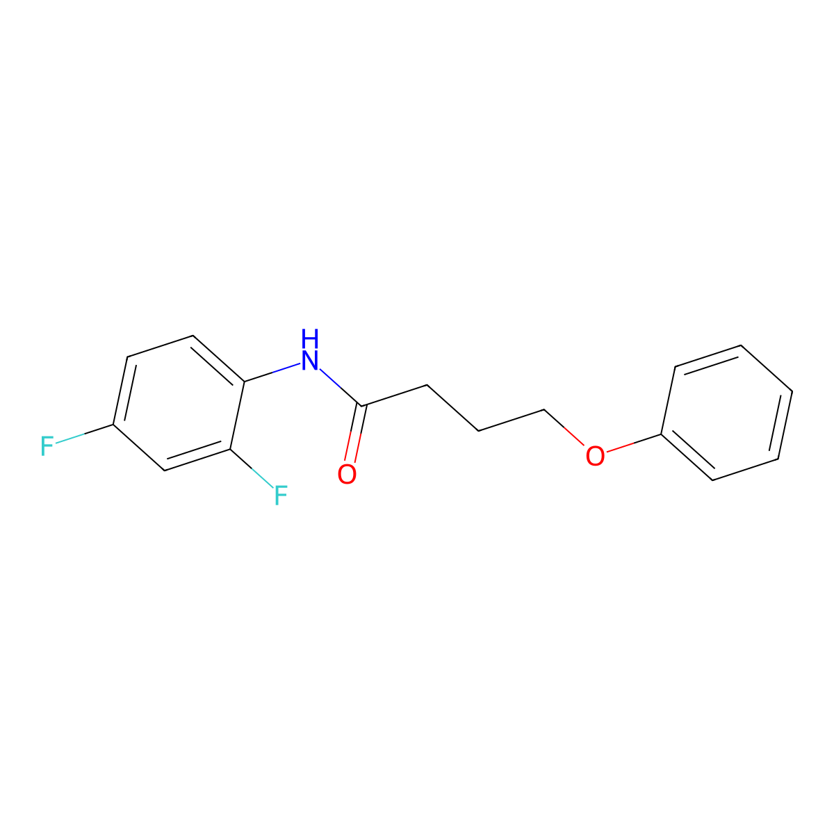 N-(2,4-difluorophenyl)-4-phenoxybutanamide molecular structure, CAS 432528-68-2