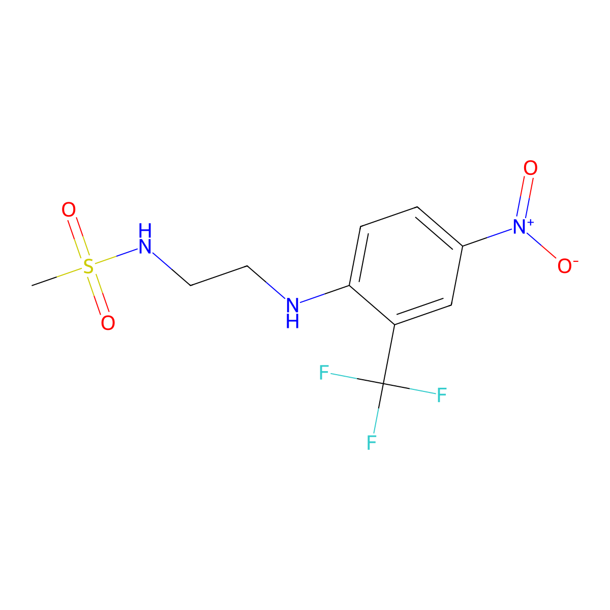 N-[2-[4-nitro-2-(trifluoromethyl)anilino]ethyl]methanesulfonamide molecular structure, CAS 432528-89-7