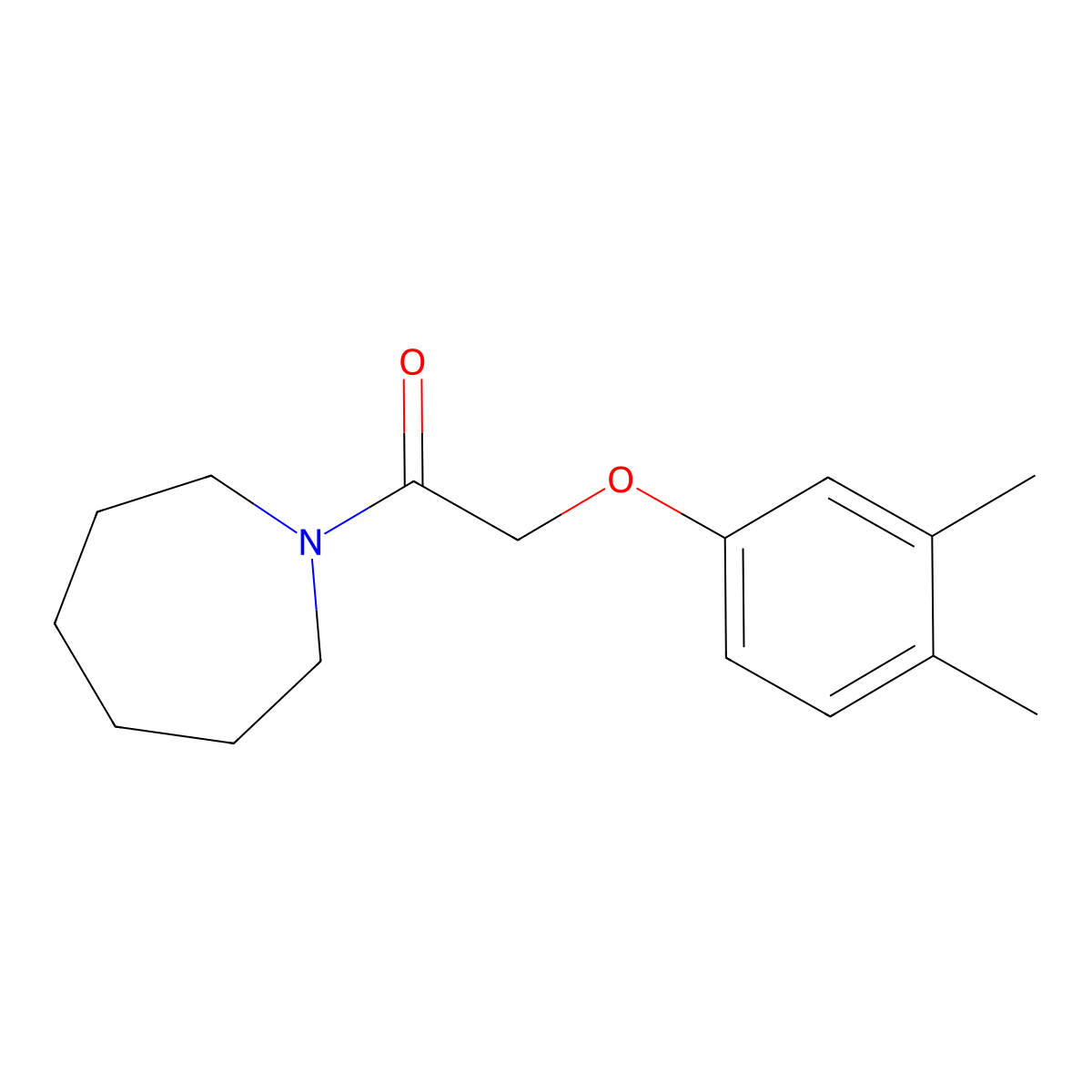 1-(Azepan-1-yl)-2-(3,4-dimethylphenoxy)ethanone molecular structure, CAS 432528-94-4