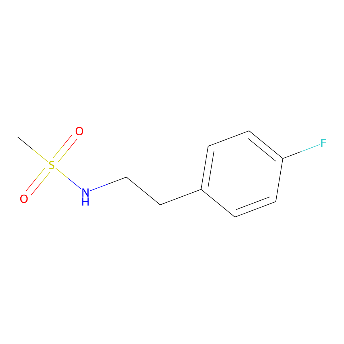 N-(2-(4-fluorophenyl)ethyl)methanesulfonamide molecular structure, CAS 432529-74-3