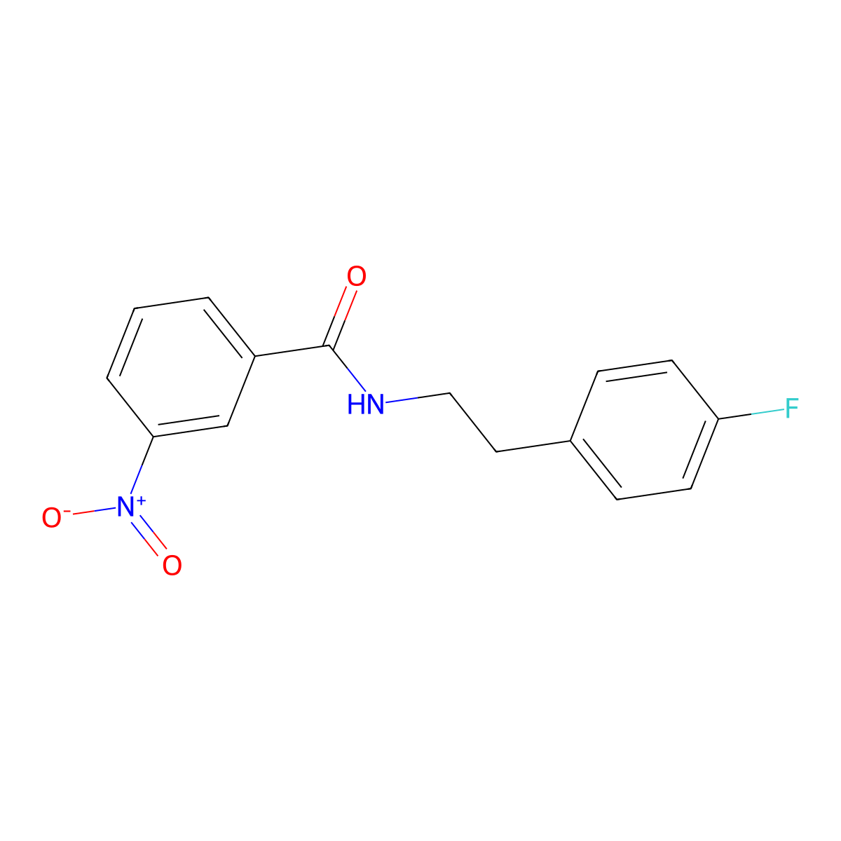 N-[2-(4-fluorophenyl)ethyl]-3-nitrobenzamide molecular structure, CAS 432529-85-6