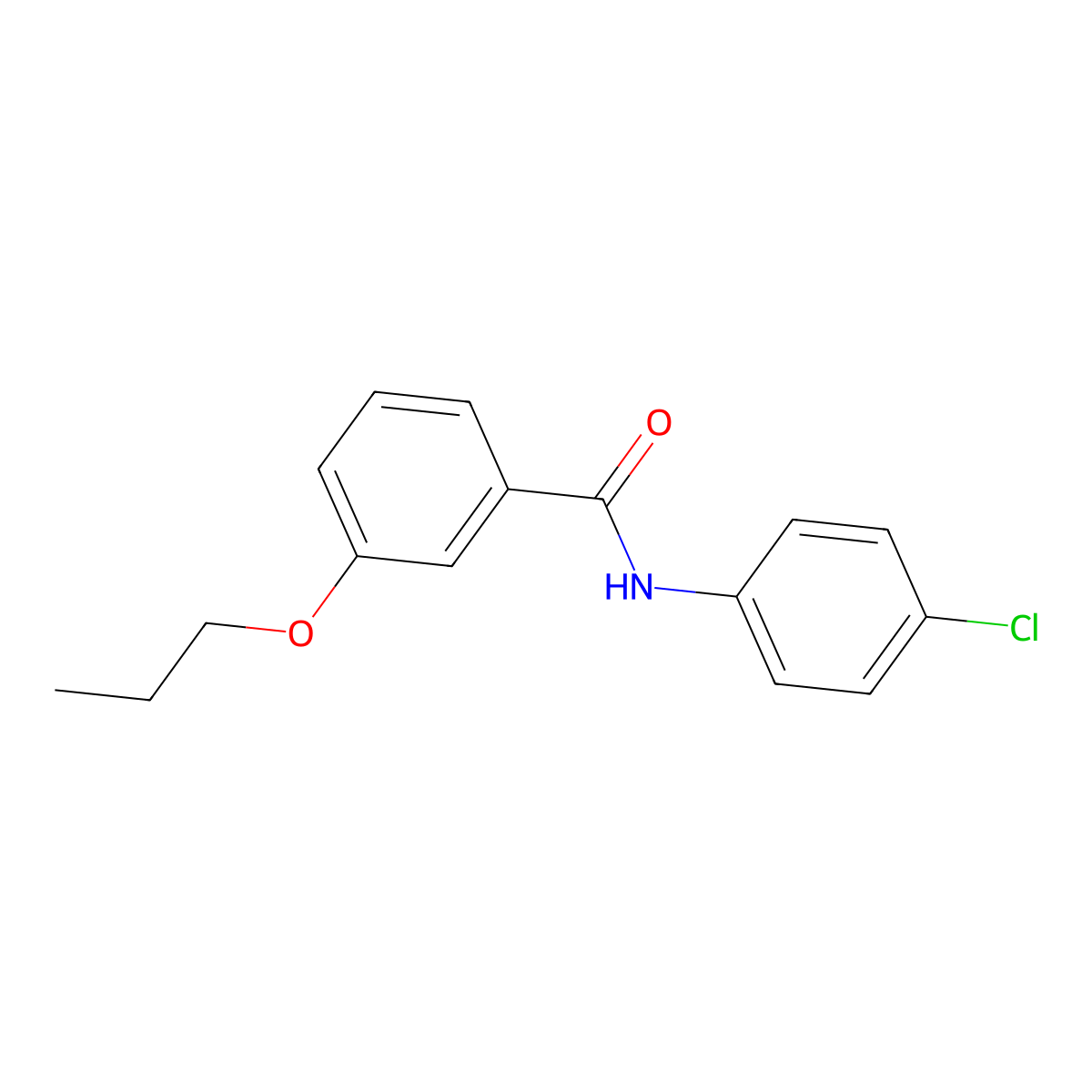 N-(4-chlorophenyl)-3-propoxybenzamide molecular structure, CAS 432530-49-9