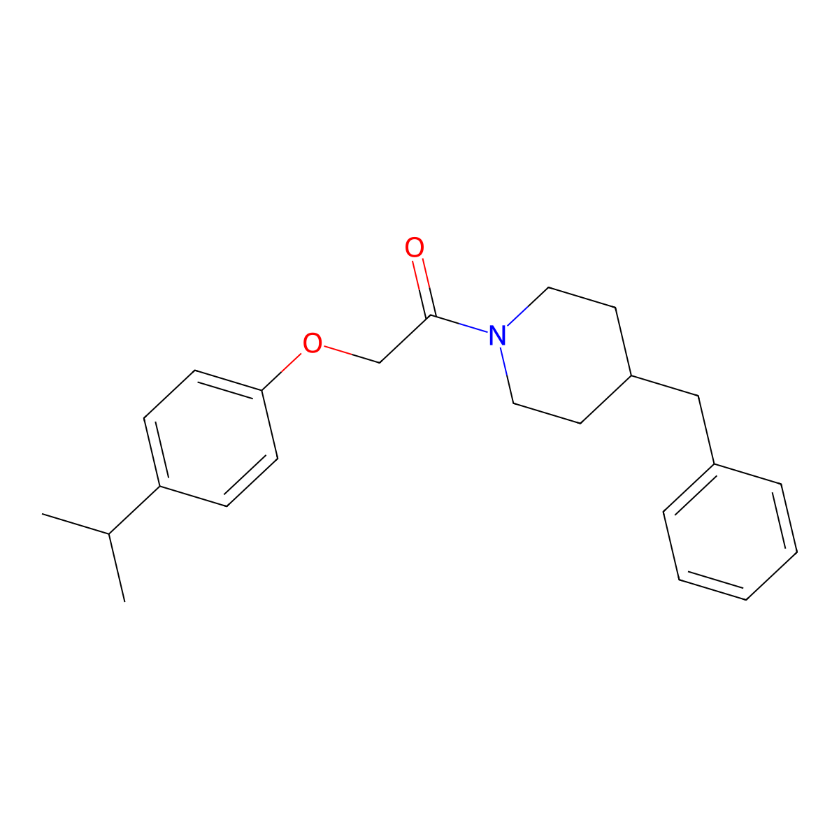 1-(4-Benzylpiperidin-1-yl)-2-(4-propan-2-ylphenoxy)ethanone molecular structure, CAS 432530-65-9