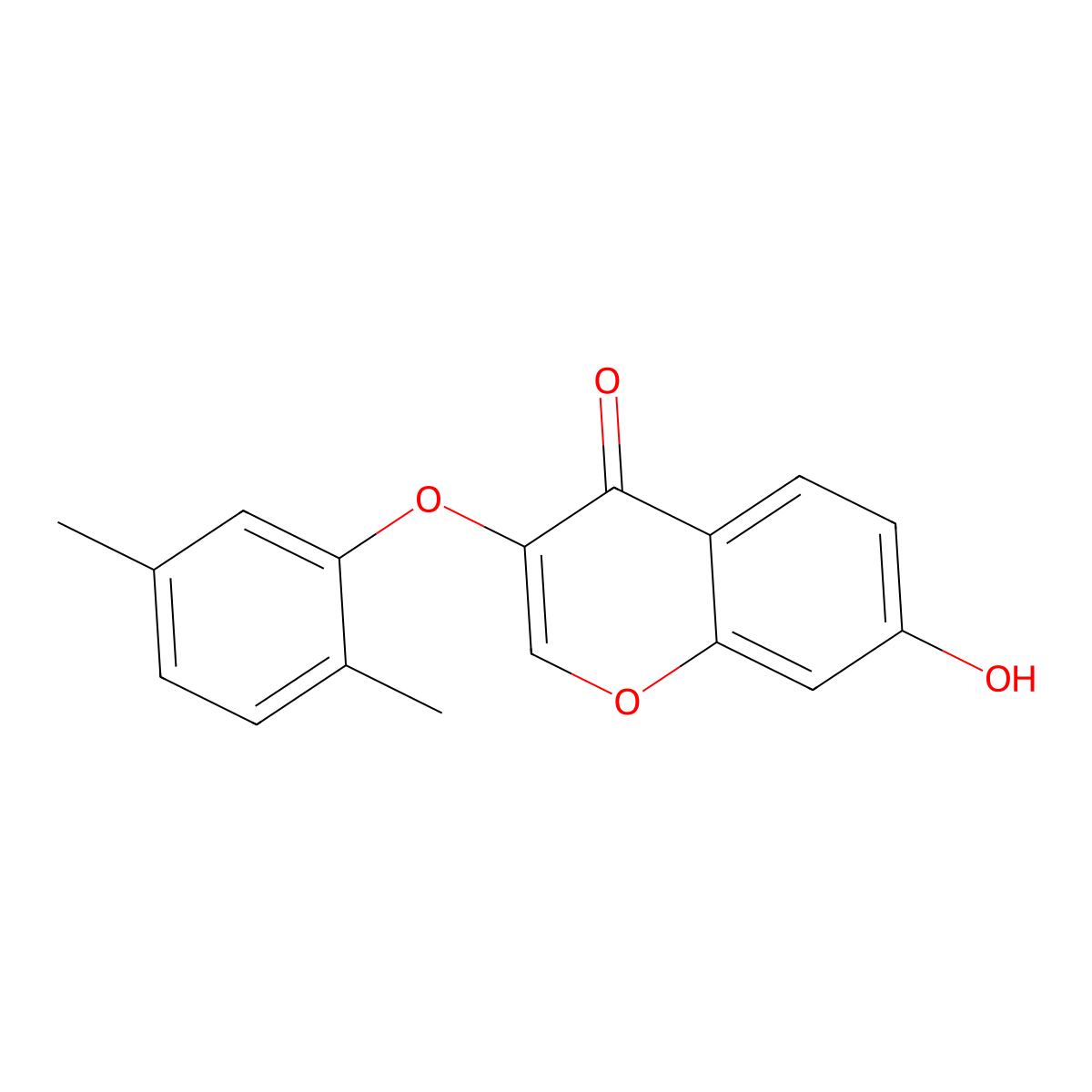 3-(2,5-dimethylphenoxy)-7-hydroxy-4H-chromen-4-one molecular structure, CAS 432530-70-6