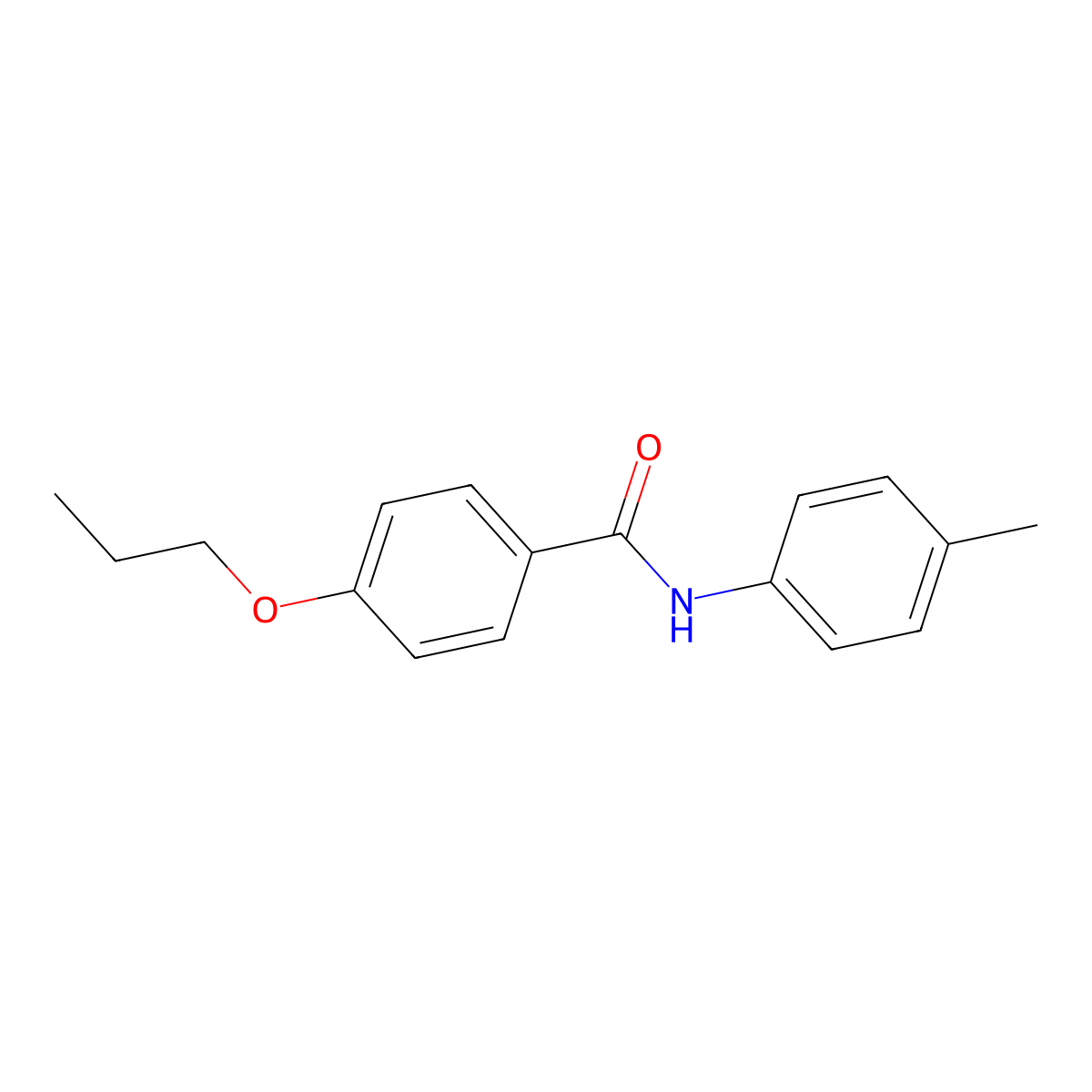 N-(4-methylphenyl)-4-propoxybenzamide molecular structure, CAS 432530-72-8