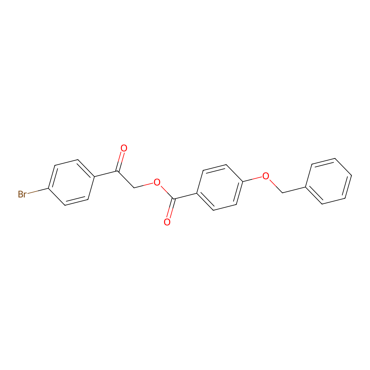 2-(4-Bromophenyl)-2-oxoethyl 4-(benzyloxy)benzoate molecular structure, CAS 432531-14-1