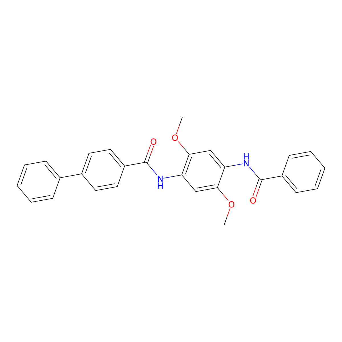 N-(4-benzamido-2,5-dimethoxyphenyl)-4-phenylbenzamide molecular structure, CAS 432531-23-2