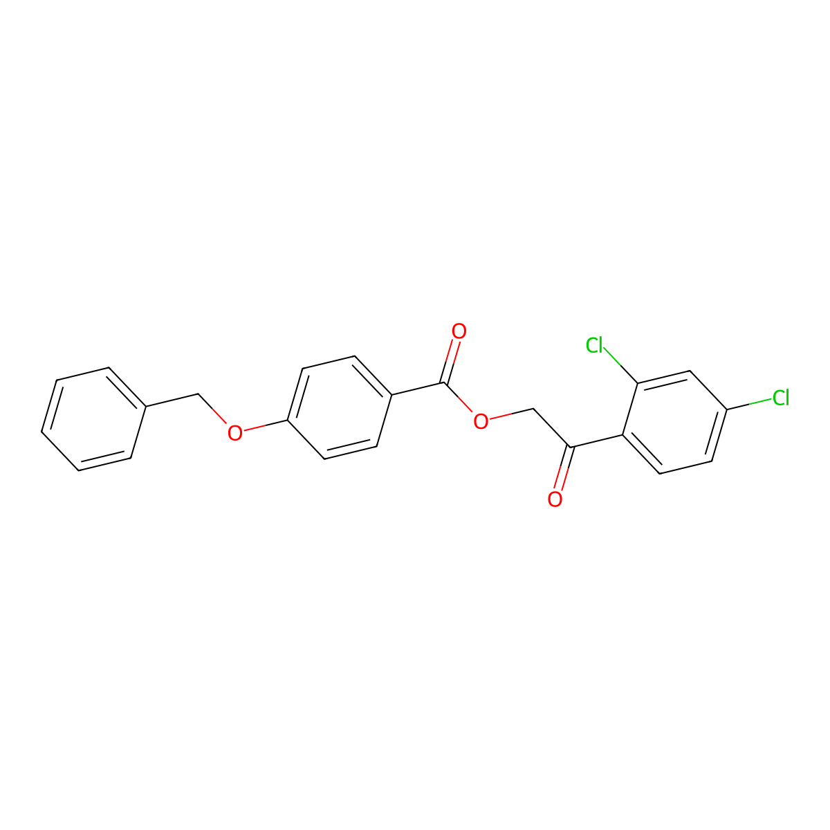 2-(2,4-Dichlorophenyl)-2-oxoethyl 4-(benzyloxy)benzoate molecular structure, CAS 432531-74-3