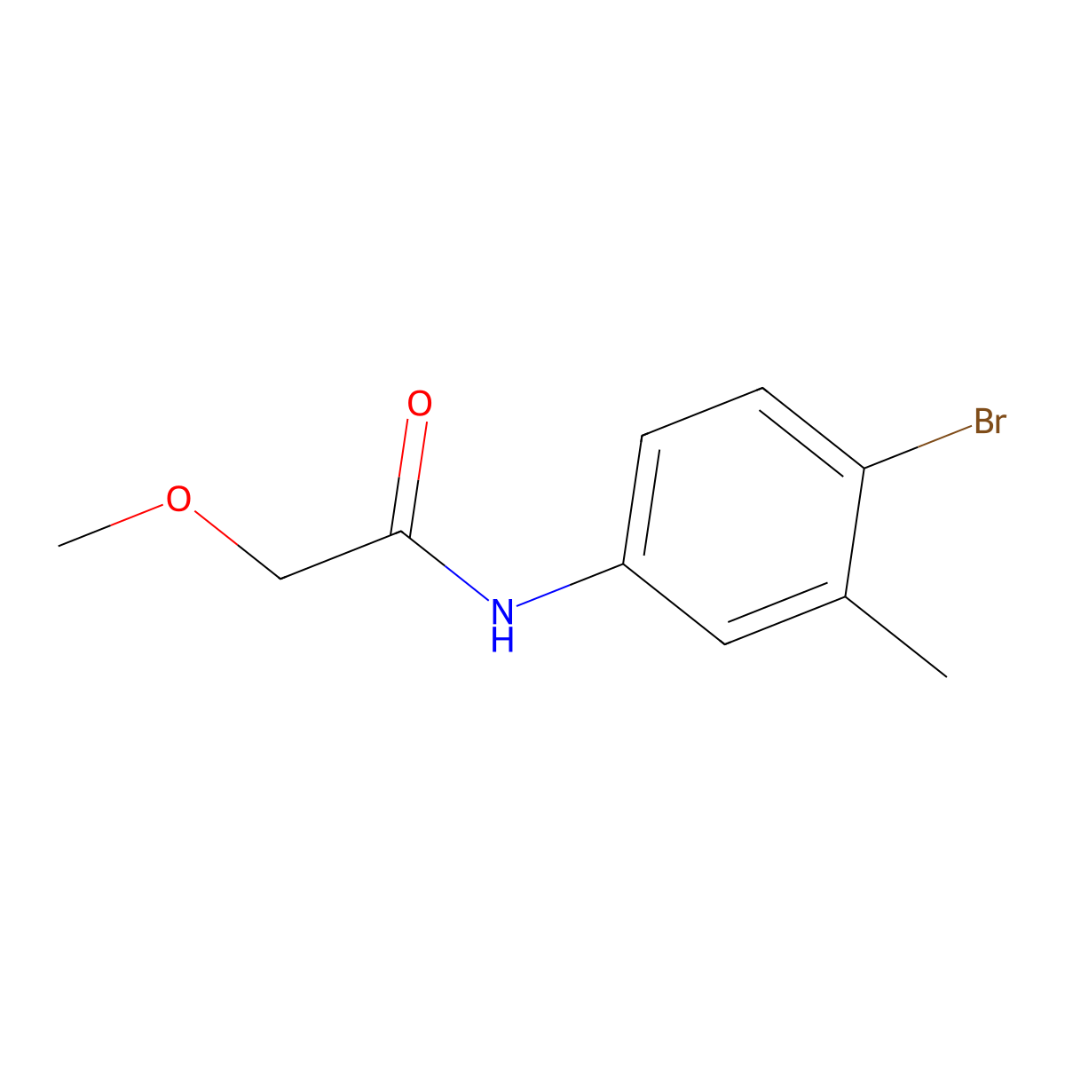 N-(4-bromo-3-methylphenyl)-2-methoxyacetamide molecular structure, CAS 432531-86-7