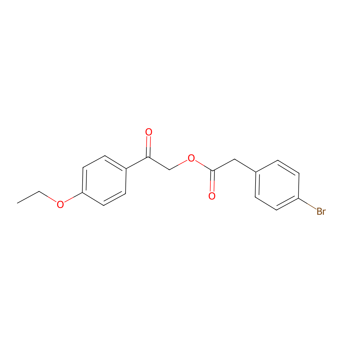 2-(4-Ethoxyphenyl)-2-oxoethyl (4-bromophenyl)acetate molecular structure, CAS 432532-01-9