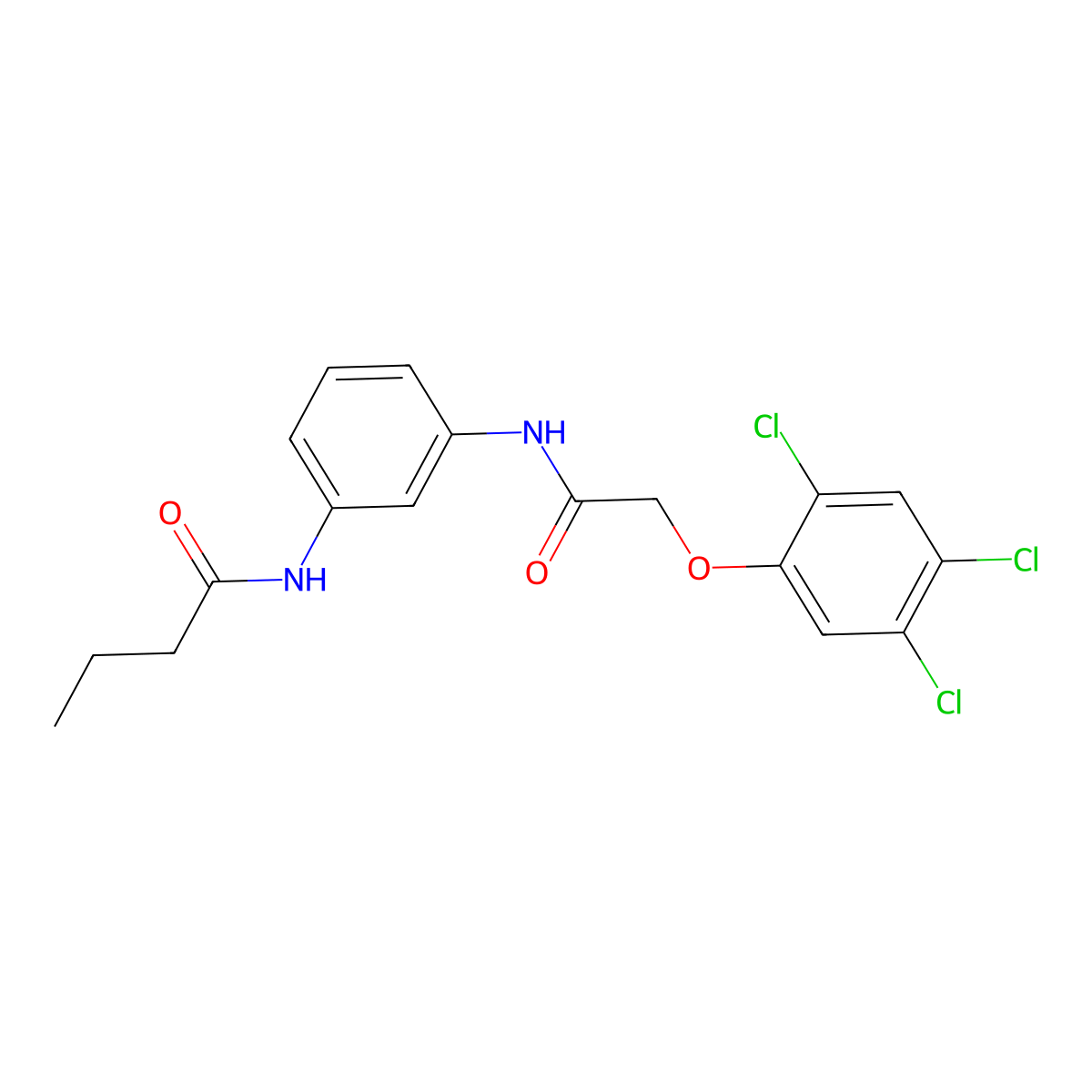 N-(3-{[(2,4,5-trichlorophenoxy)acetyl]amino}phenyl)butanamide molecular structure, CAS 432532-09-7
