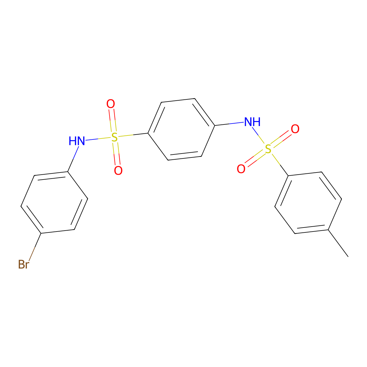 N-[4-[(4-bromophenyl)sulfamoyl]phenyl]-4-methylbenzenesulfonamide molecular structure, CAS 432532-28-0