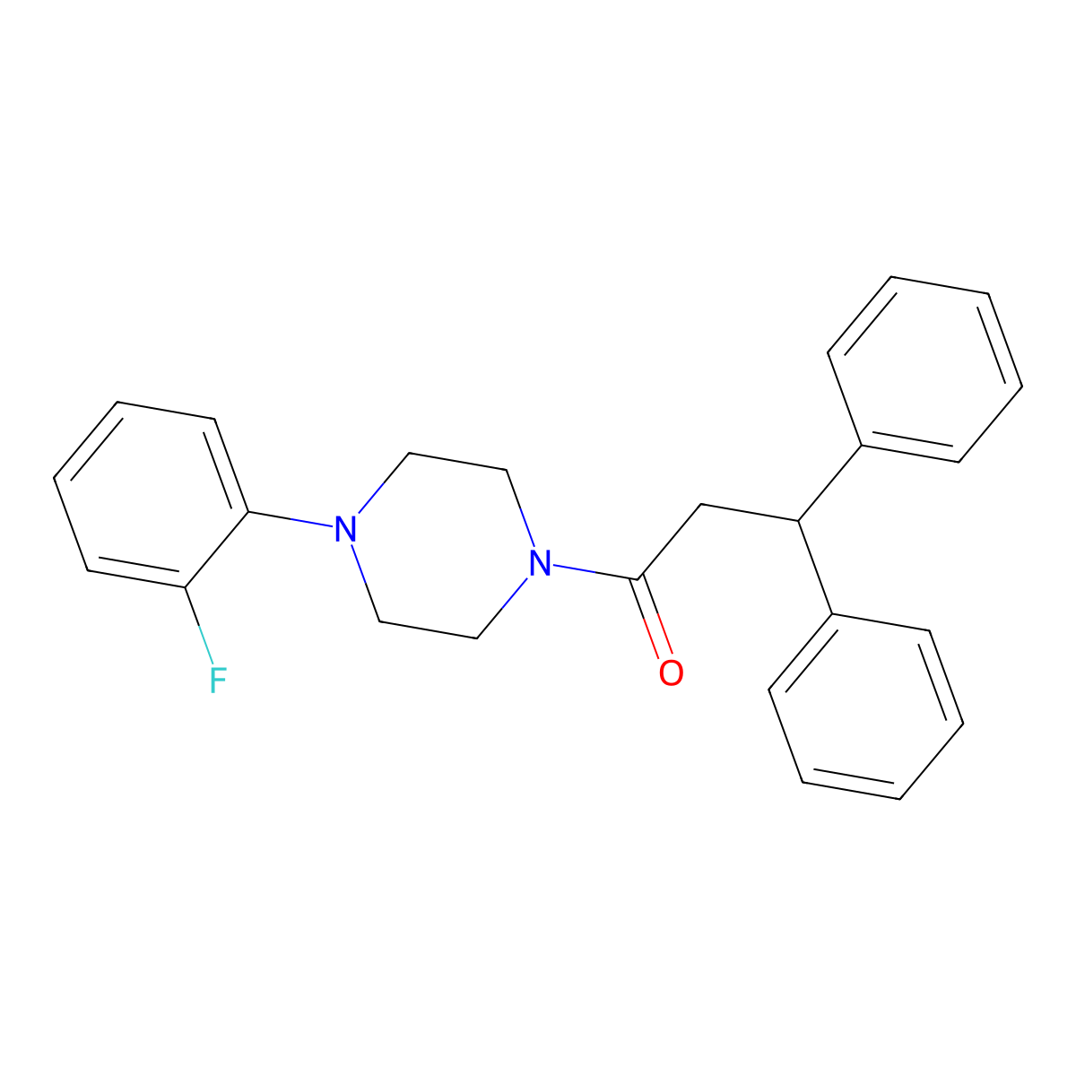 1-[4-(2-Fluorophenyl)piperazin-1-yl]-3,3-diphenylpropan-1-one molecular structure, CAS 432532-39-3
