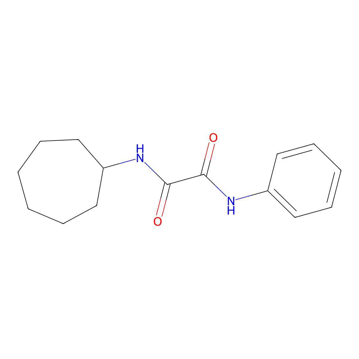 N-cycloheptyl-N'-phenyloxamide molecular structure, CAS 432532-42-8