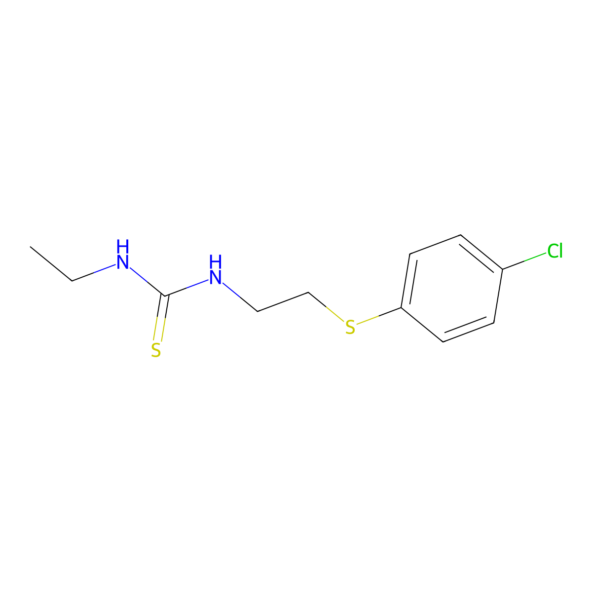 1-{2-[(4-Chlorophenyl)sulfanyl]ethyl}-3-ethylthiourea molecular structure, CAS 432532-65-5
