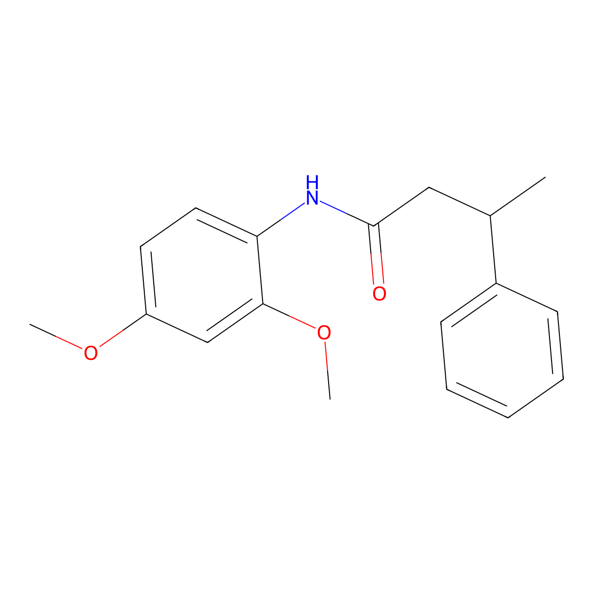 N-(2,4-dimethoxyphenyl)-3-phenylbutanamide molecular structure, CAS 432532-70-2