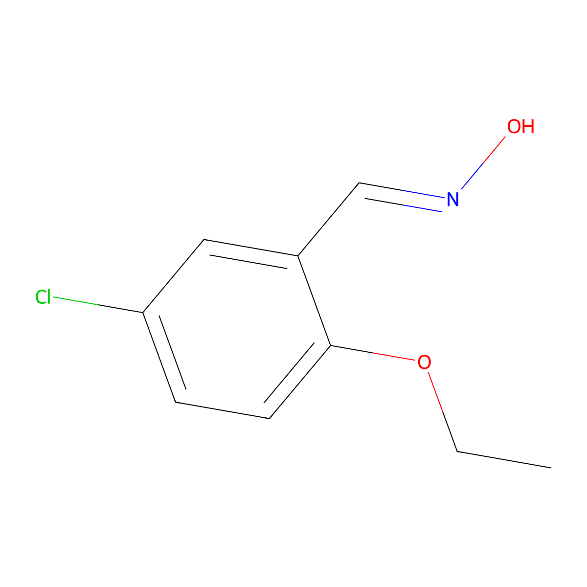 5-Chloro-2-ethoxybenzaldehyde oxime molecular structure, CAS 432532-79-1