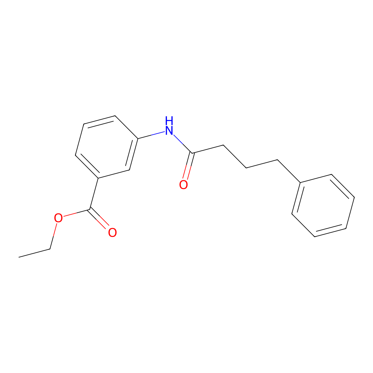Ethyl 3-((1-oxo-4-phenylbutyl)amino)benzoate molecular structure, CAS 432532-89-3