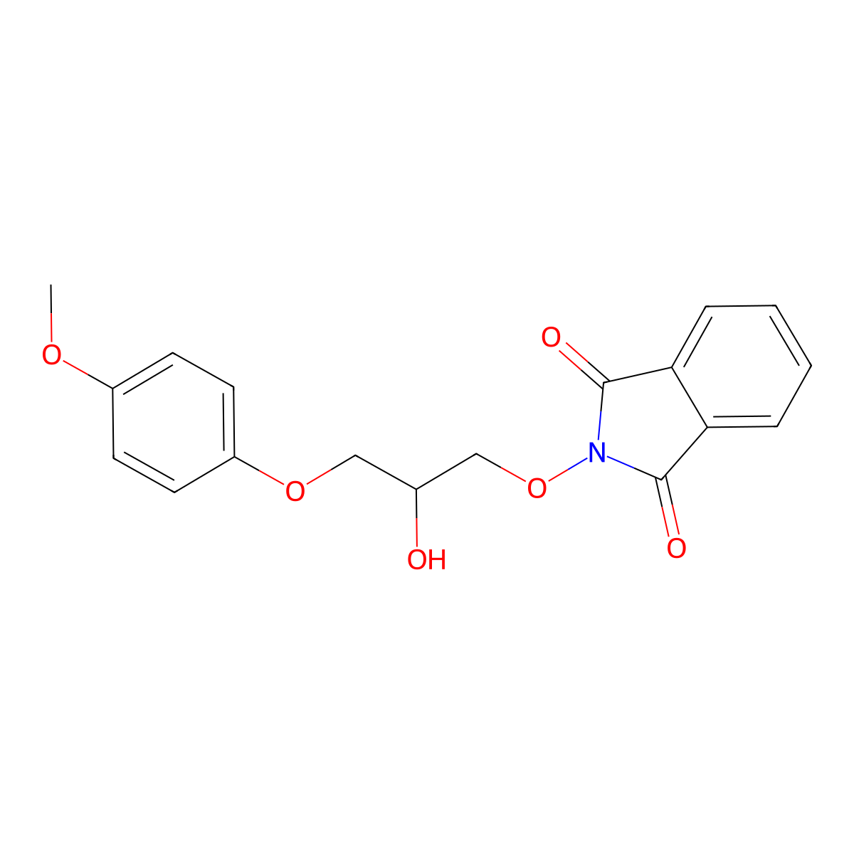2-[2-Hydroxy-3-(4-methoxyphenoxy)propoxy]isoindole-1,3-dione molecular structure, CAS 432533-74-9
