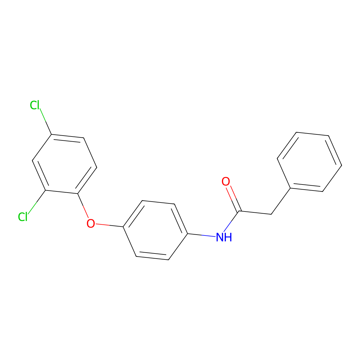 N-[4-(2,4-dichlorophenoxy)phenyl]-2-phenylacetamide molecular structure, CAS 432534-35-5