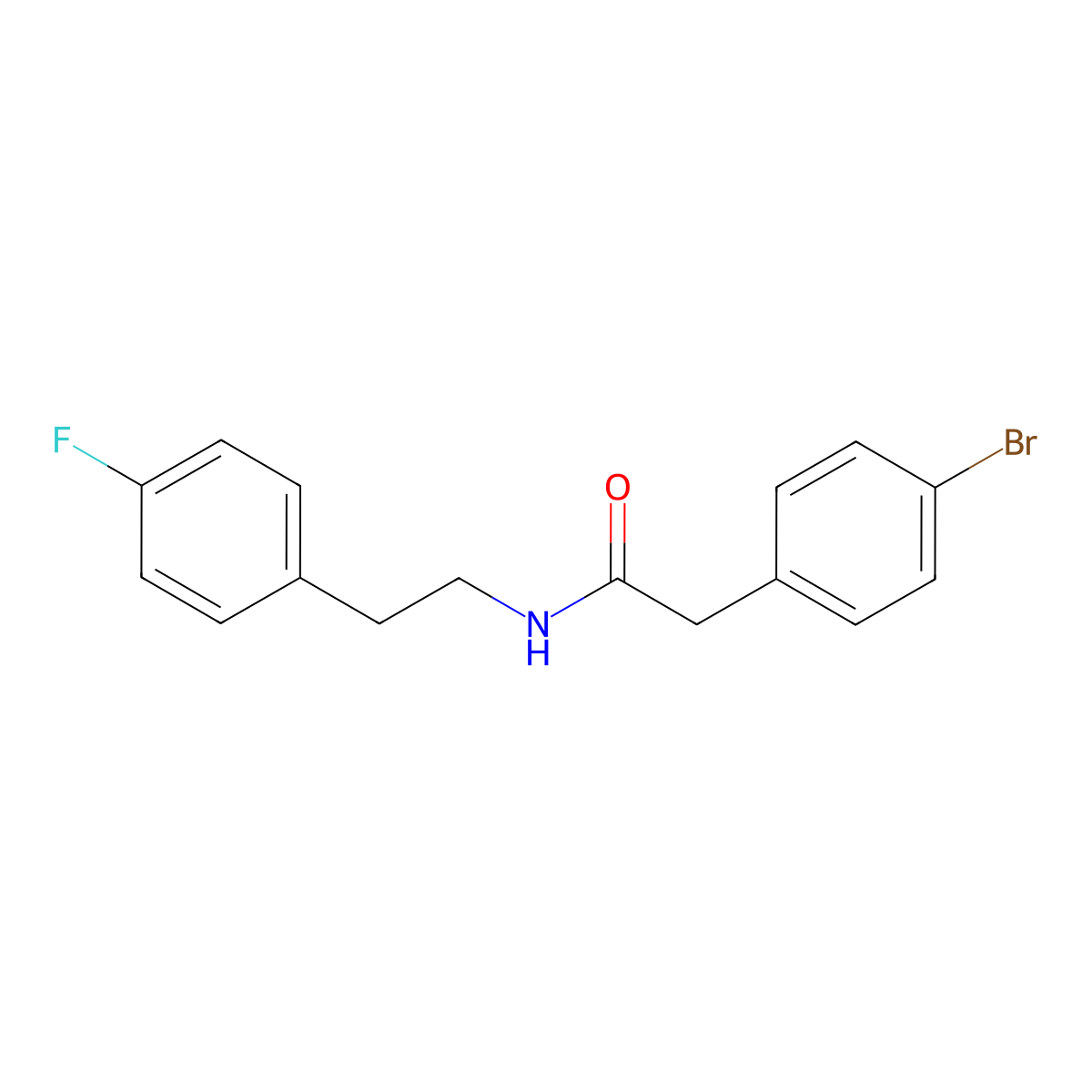 2-(4-bromophenyl)-N-[2-(4-fluorophenyl)ethyl]acetamide molecular structure, CAS 432534-44-6