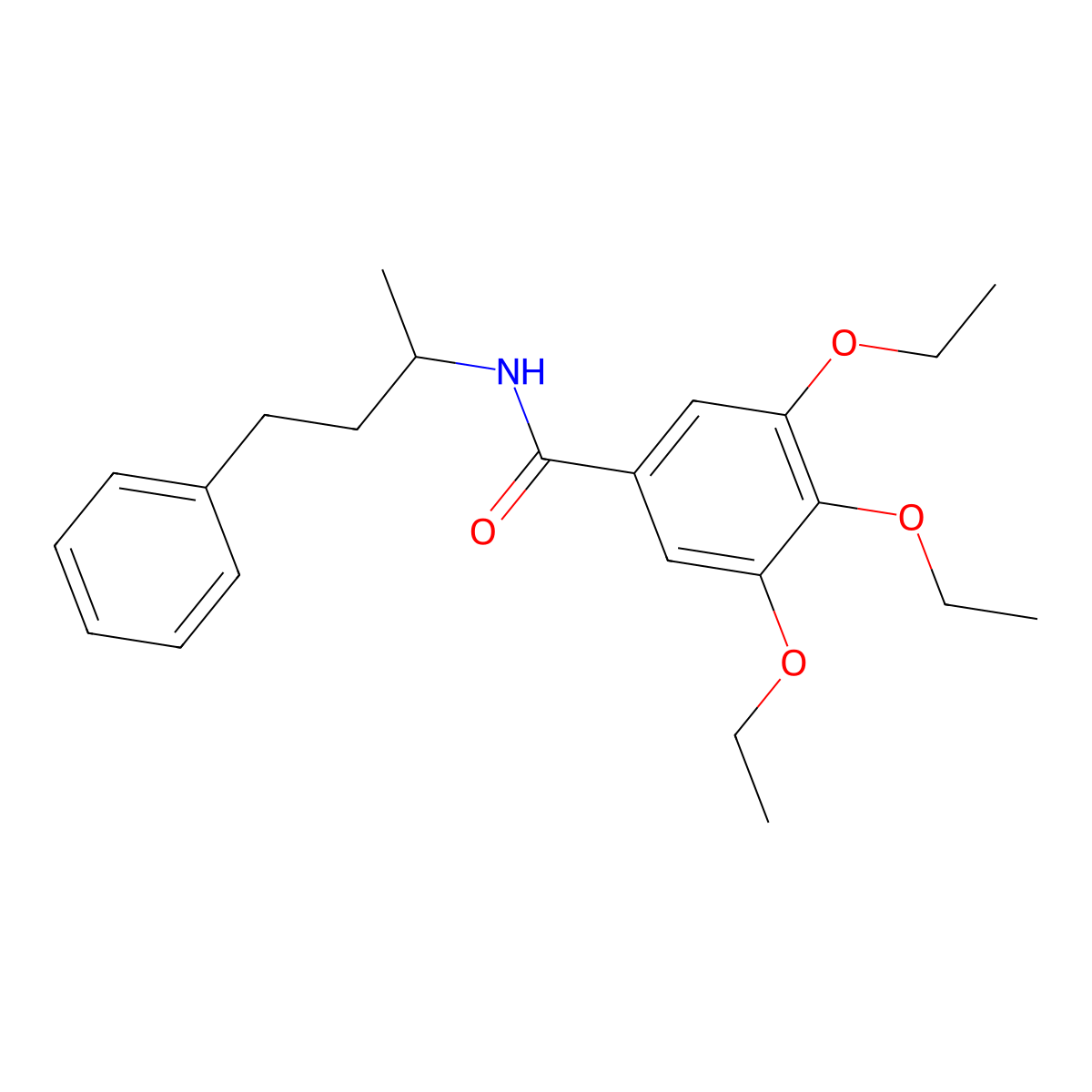3,4,5-triethoxy-N-(4-phenylbutan-2-yl)benzamide molecular structure, CAS 432534-63-9