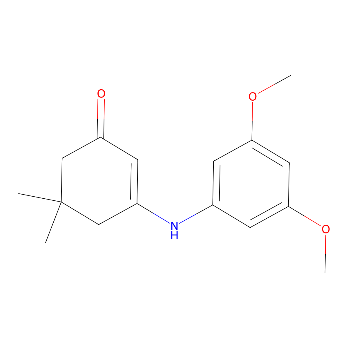 3-(3,5-Dimethoxyanilino)-5,5-dimethylcyclohex-2-en-1-one molecular structure, CAS 432534-86-6