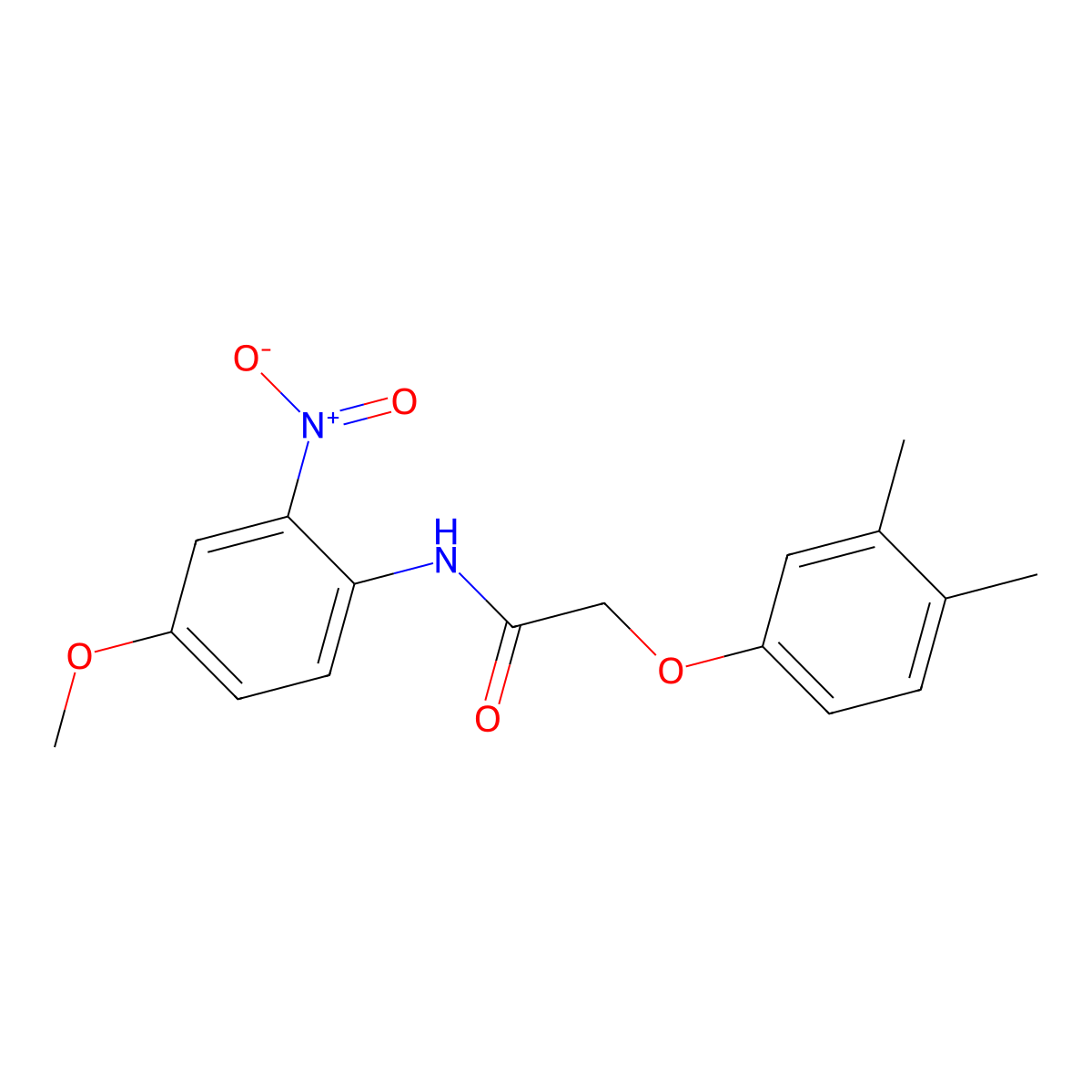 2-(3,4-dimethylphenoxy)-N-(4-methoxy-2-nitrophenyl)acetamide molecular structure, CAS 432534-87-7