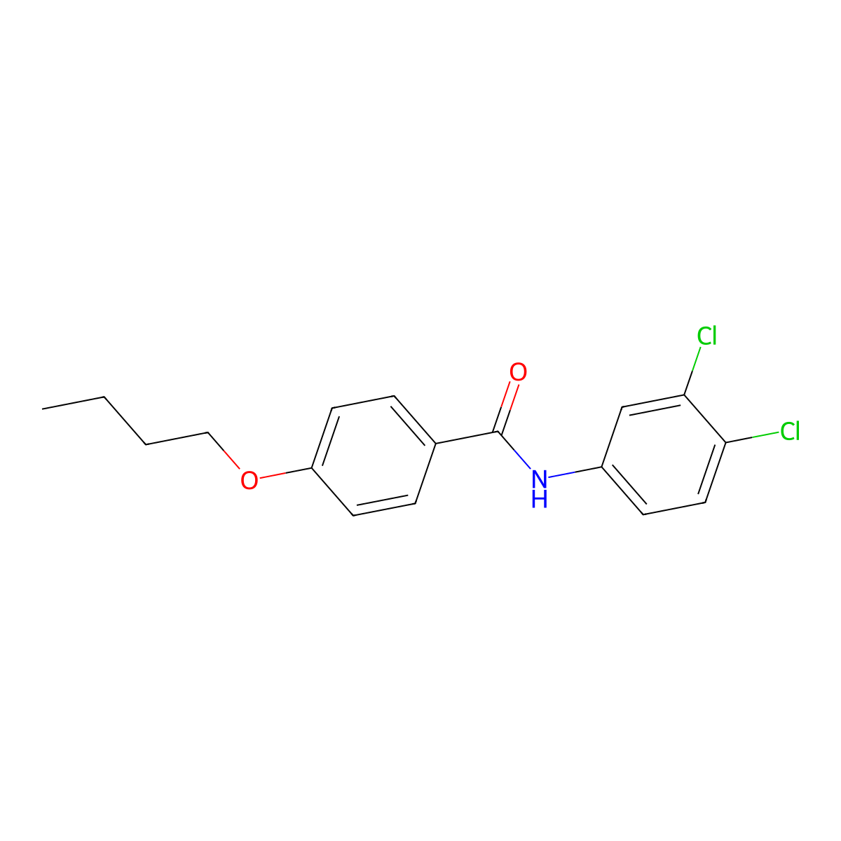 4-butoxy-N-(3,4-dichlorophenyl)benzamide molecular structure, CAS 432534-96-8