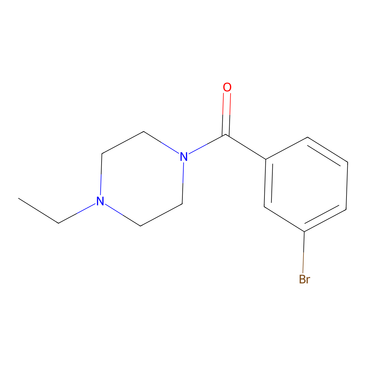 3-Bromo-1-(4-ethylpiperazinocarbonyl)benzene molecular structure, CAS 432535-15-4