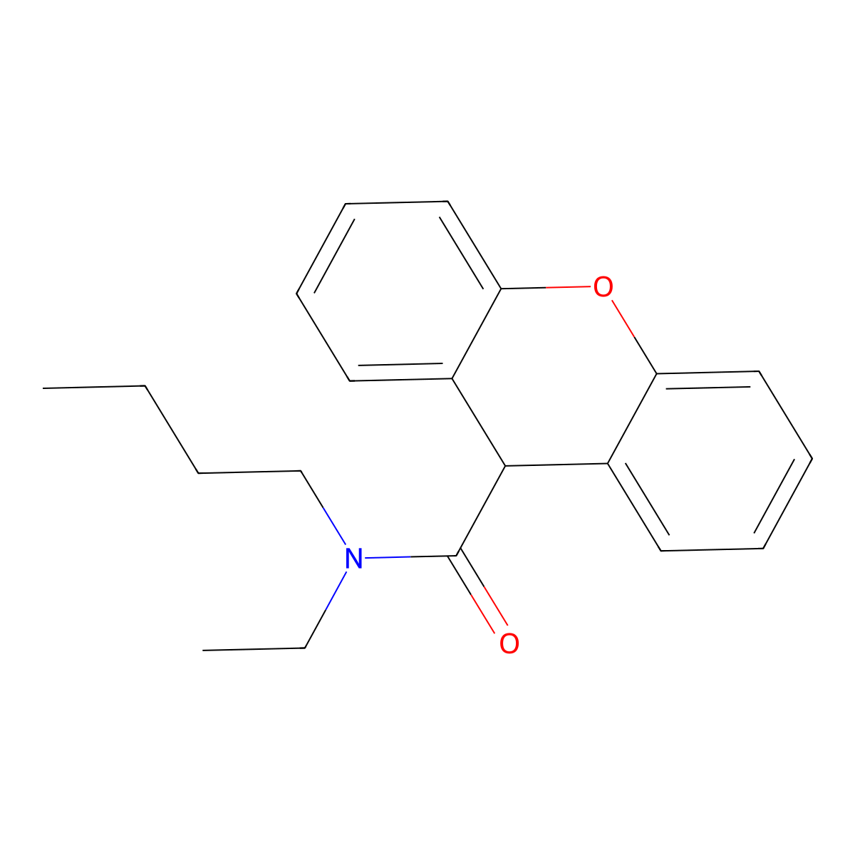 N-butyl-N-ethyl-9H-xanthene-9-carboxamide molecular structure, CAS 432535-29-0