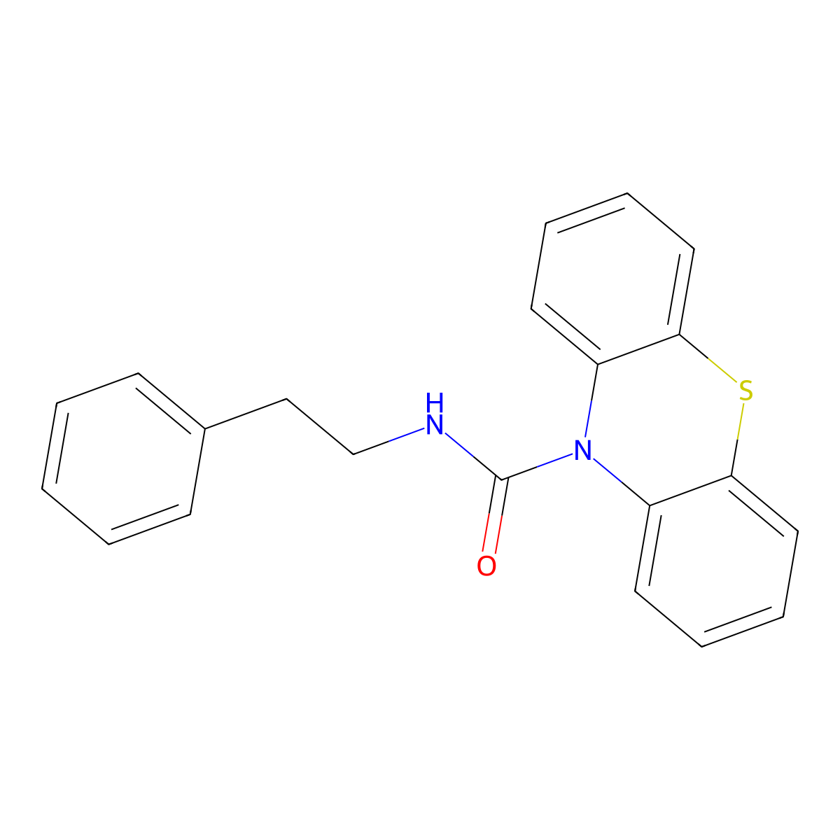 N-(2-phenylethyl)-10H-phenothiazine-10-carboxamide molecular structure, CAS 432535-63-2