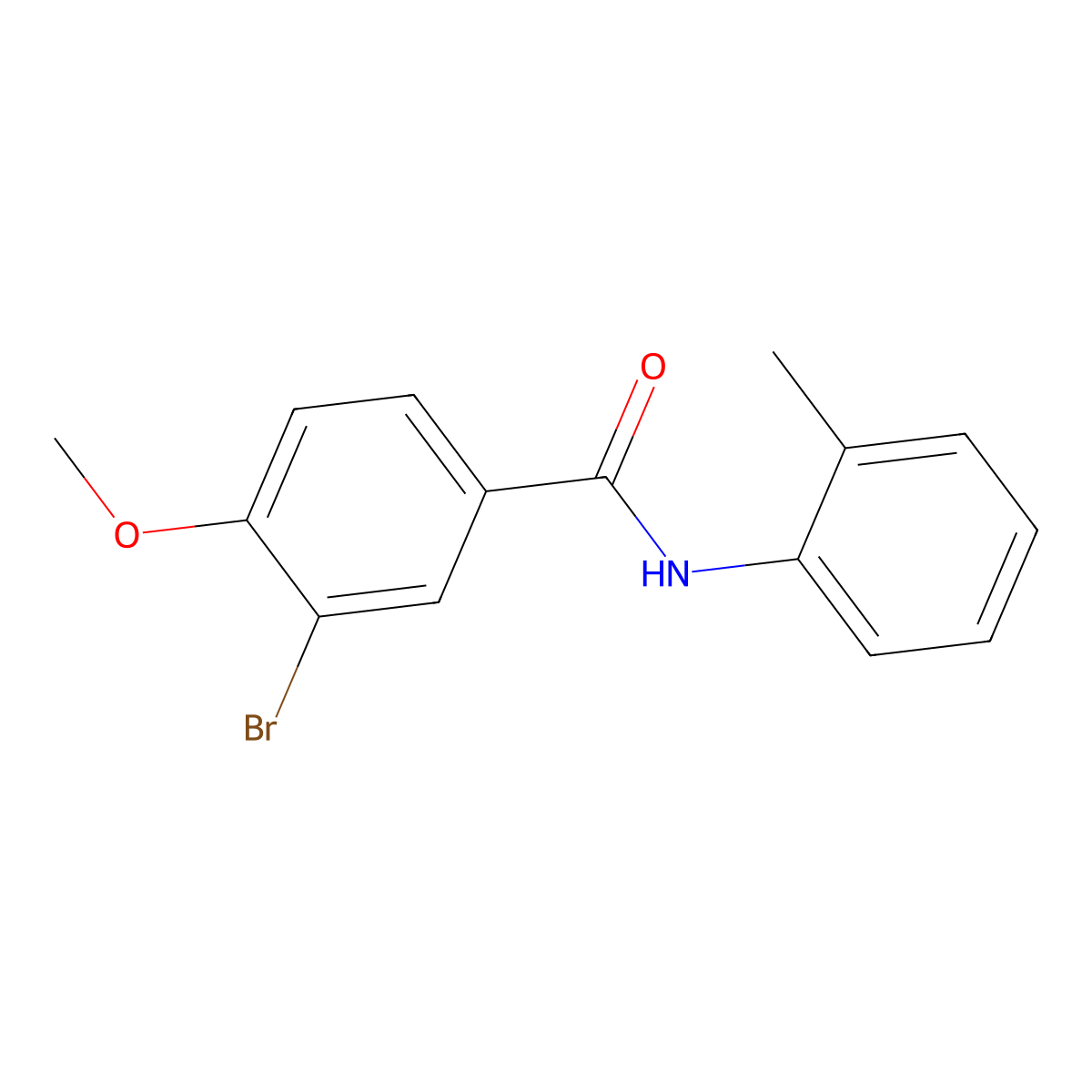 3-bromo-4-methoxy-N-(2-methylphenyl)benzamide molecular structure, CAS 432535-78-9