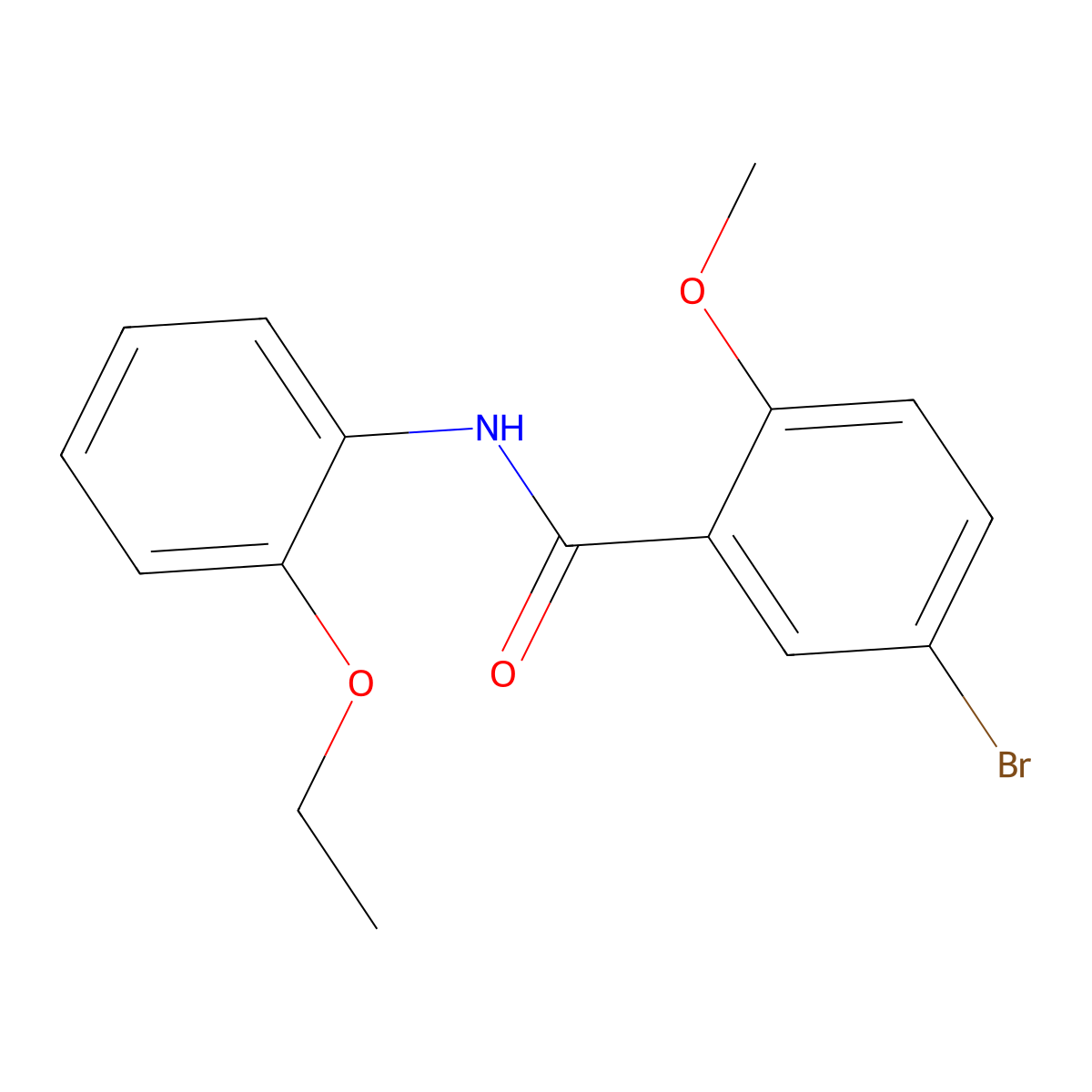 5-bromo-N-(2-ethoxyphenyl)-2-methoxybenzamide molecular structure, CAS 432535-79-0