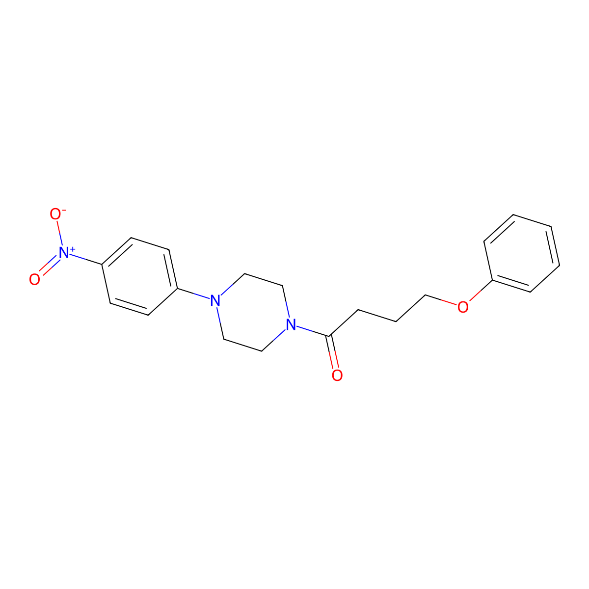 1-[4-(4-Nitrophenyl)piperazin-1-yl]-4-phenoxybutan-1-one molecular structure, CAS 432535-90-5