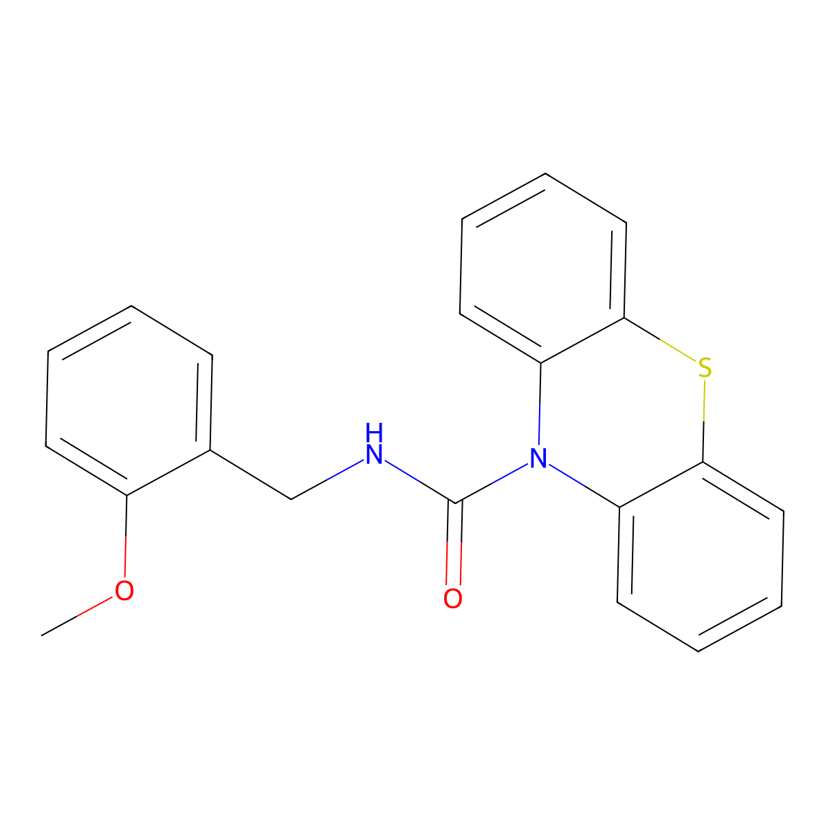N-[(2-methoxyphenyl)methyl]phenothiazine-10-carboxamide molecular structure, CAS 432536-15-7