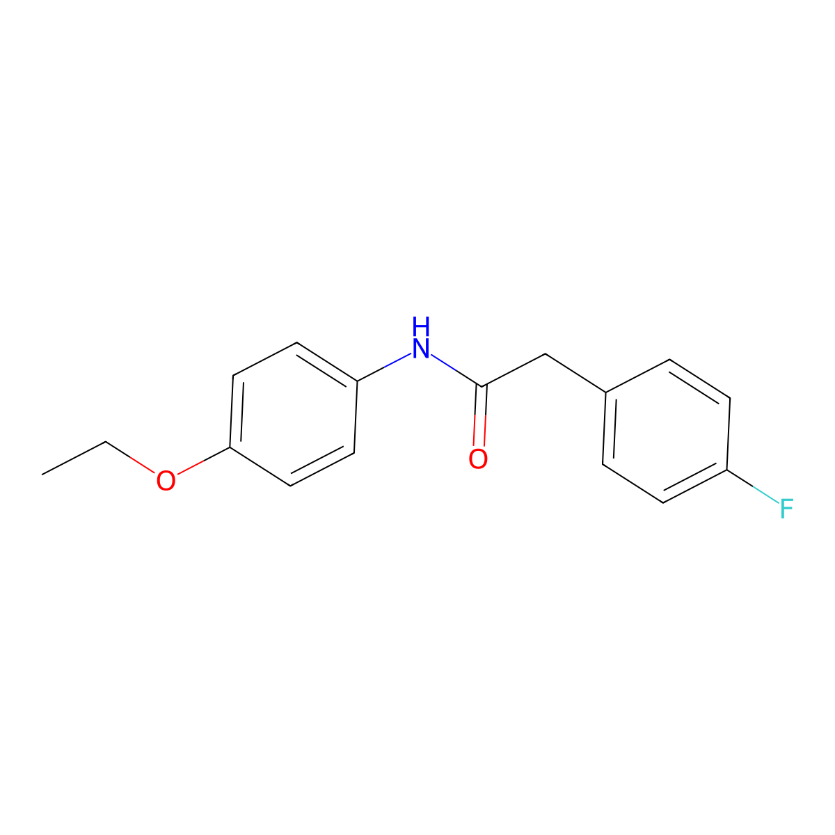 N-(4-ethoxyphenyl)-2-(4-fluorophenyl)acetamide molecular structure, CAS 432536-20-4
