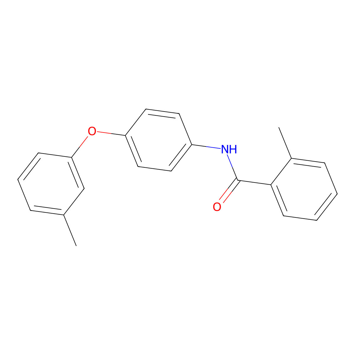 2-methyl-N-[4-(3-methylphenoxy)phenyl]benzamide molecular structure, CAS 432536-31-7