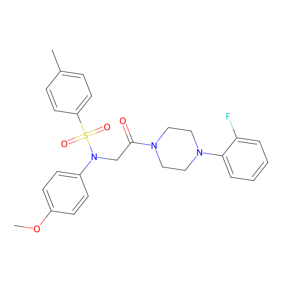 N-{2-[4-(2-fluorophenyl)piperazin-1-yl]-2-oxoethyl}-N-(4-methoxyphenyl)-4-methylbenzenesulfonamide molecular structure, CAS 432536-37-3
