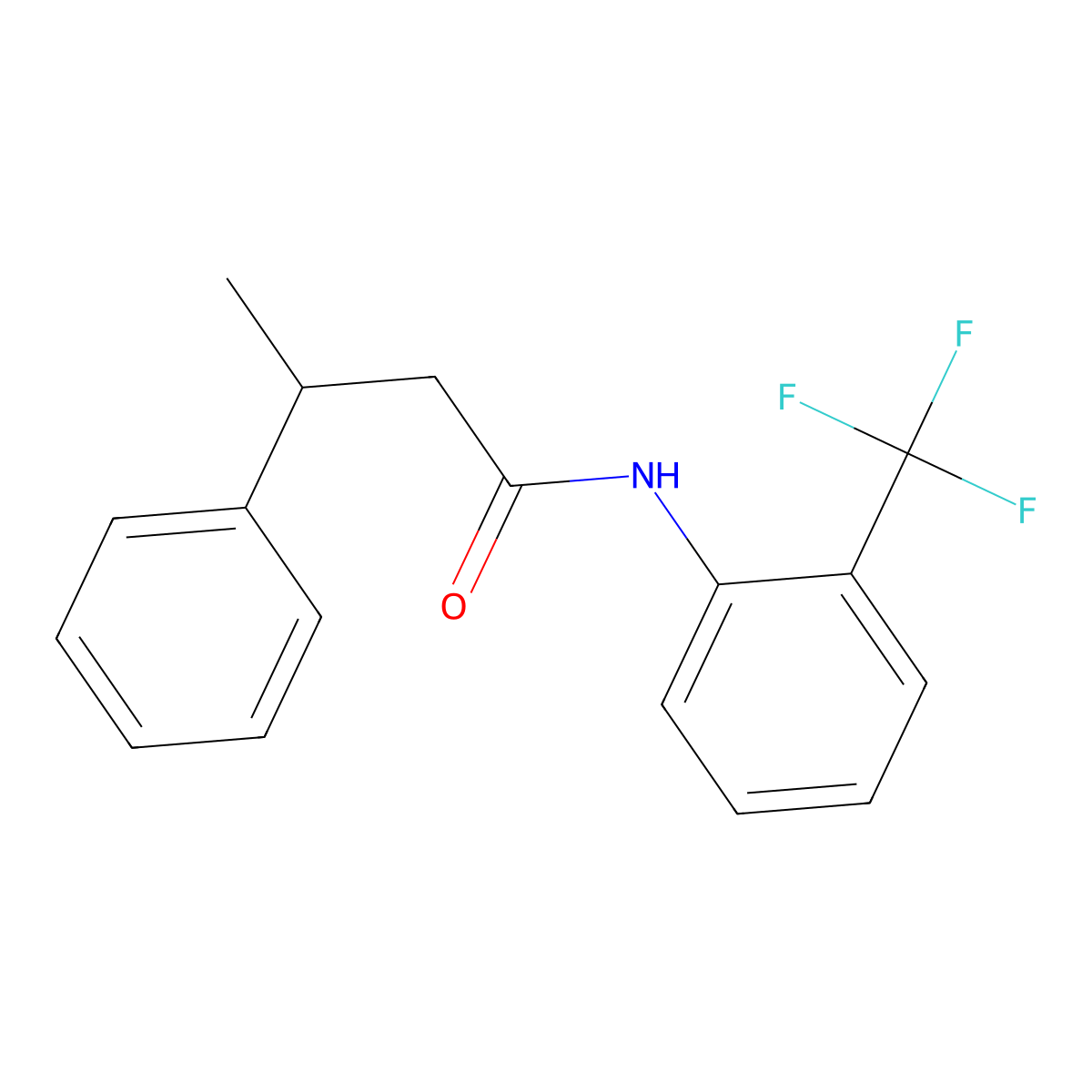 3-phenyl-N-[2-(trifluoromethyl)phenyl]butanamide molecular structure, CAS 432536-49-7