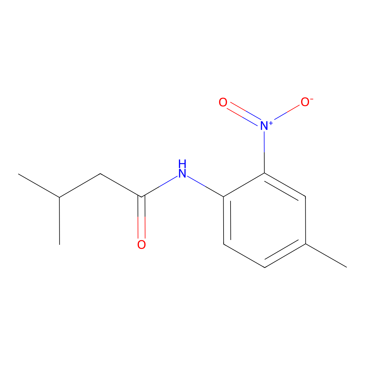 3-methyl-N-(4-methyl-2-nitrophenyl)butanamide molecular structure, CAS 432536-98-6